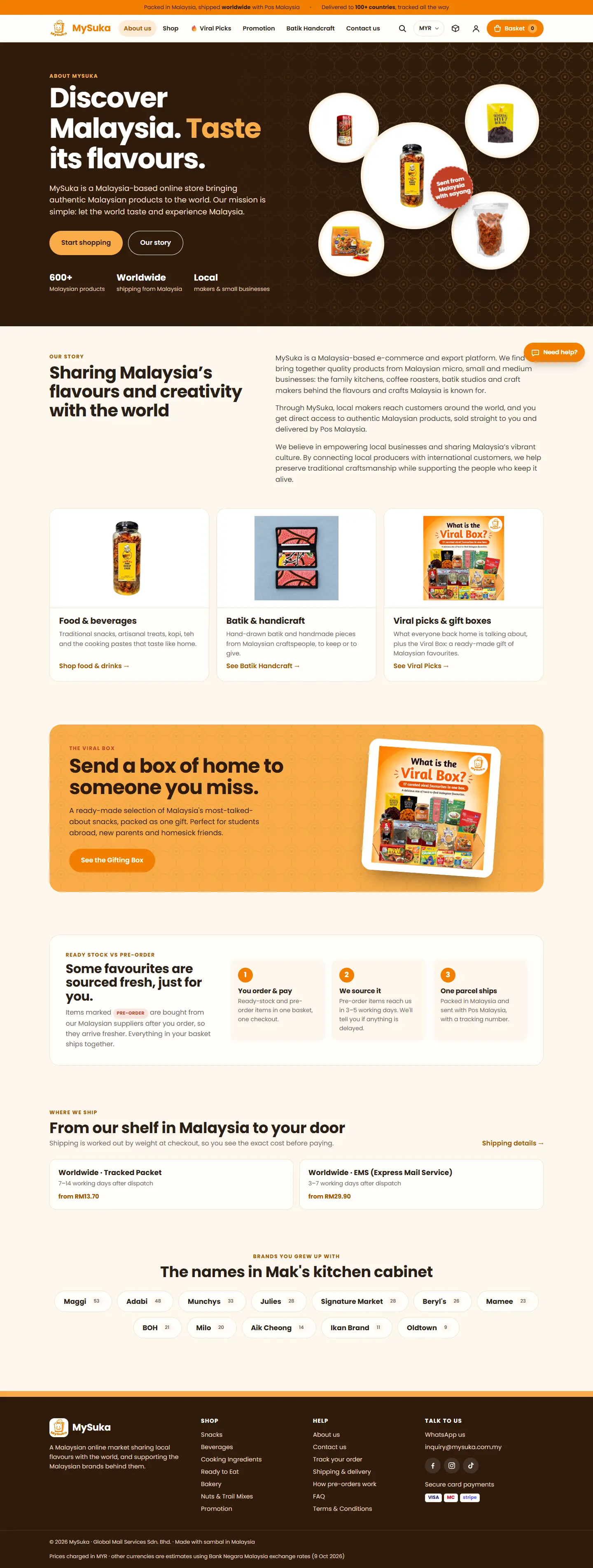 MySuka homepage
